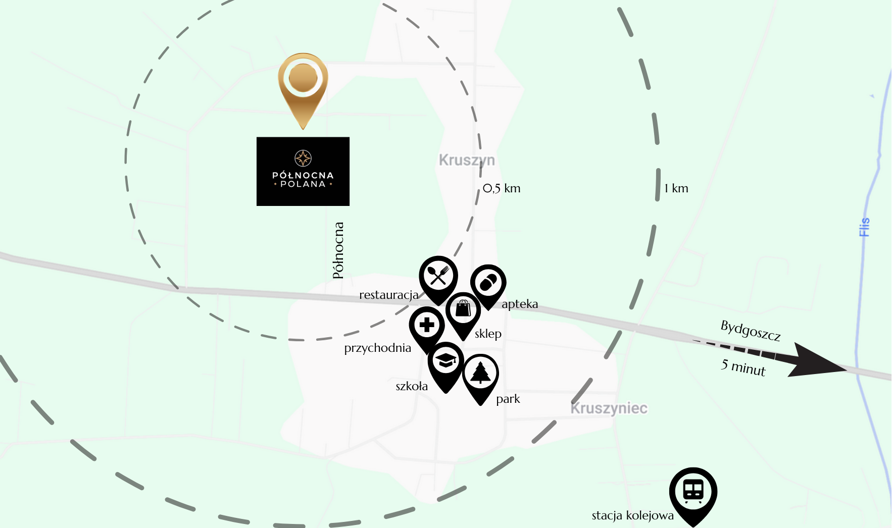 Mapa lokalizacji Północna Polana